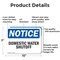 Signmission Domestic Water Shutoff, 10 in W x Rectangle, Aluminum OS-2PACK-NS-A-710-L-11452 - alternate 8